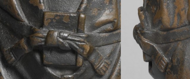 Met statue detail of belt