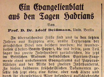 Deissmann P52 Headline